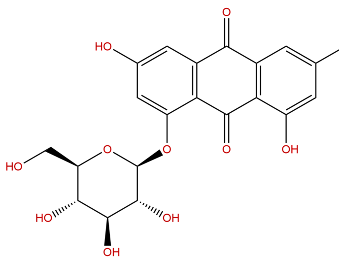 大黃素-8-β-D-吡喃葡萄糖苷 CAS: 23313-21-5 中藥對照品 標準品