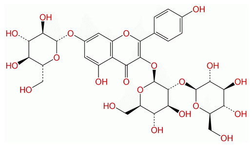 山柰酚-3-O-槐二糖-7-O-葡萄糖苷CAS:55136-76-0 中藥對照品標準品