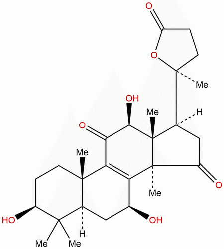 3β,7β,12β-三羥基-11,15-二羰基-羊毛甾烷-8-烯-24→20內(nèi)酯