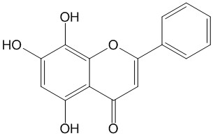 去甲漢黃芩素 CAS號：4443-9-8 對照品 標(biāo)準(zhǔn)品