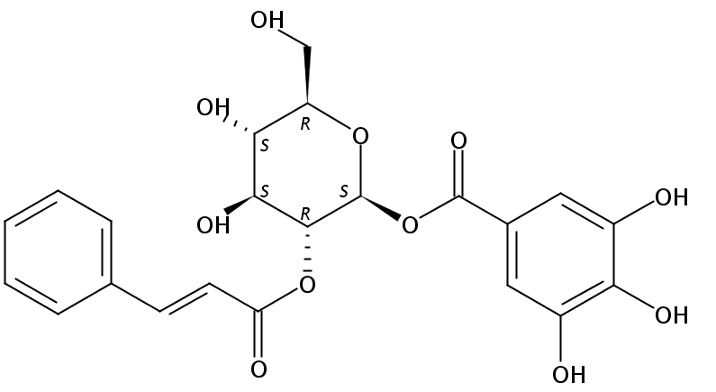 2-O-肉桂?；?1-O-沒食子?；?β-D-葡萄糖苷 CAS號：791836-69-6