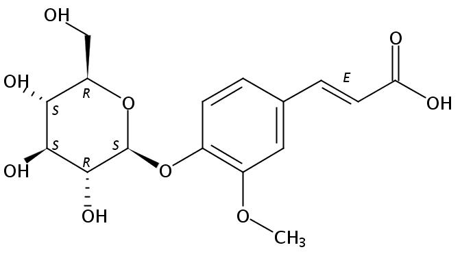 (E)-阿魏酸-4-O-葡萄糖苷 | CAS No： 117405-51-3 對照品 標準品