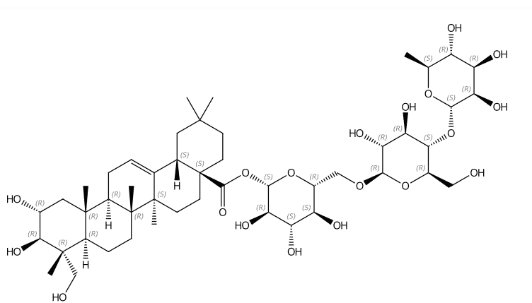 積雪草酸-28-O-鼠李糖(1-4)葡萄糖(1-6)葡萄糖苷 | CAS No.160669-23-8