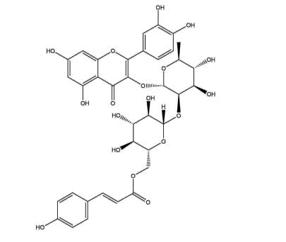 3-O-{2-O-[6-O-(p羥基-反-香豆酰)-葡萄糖基]-鼠李糖基}槲皮素 | CAS