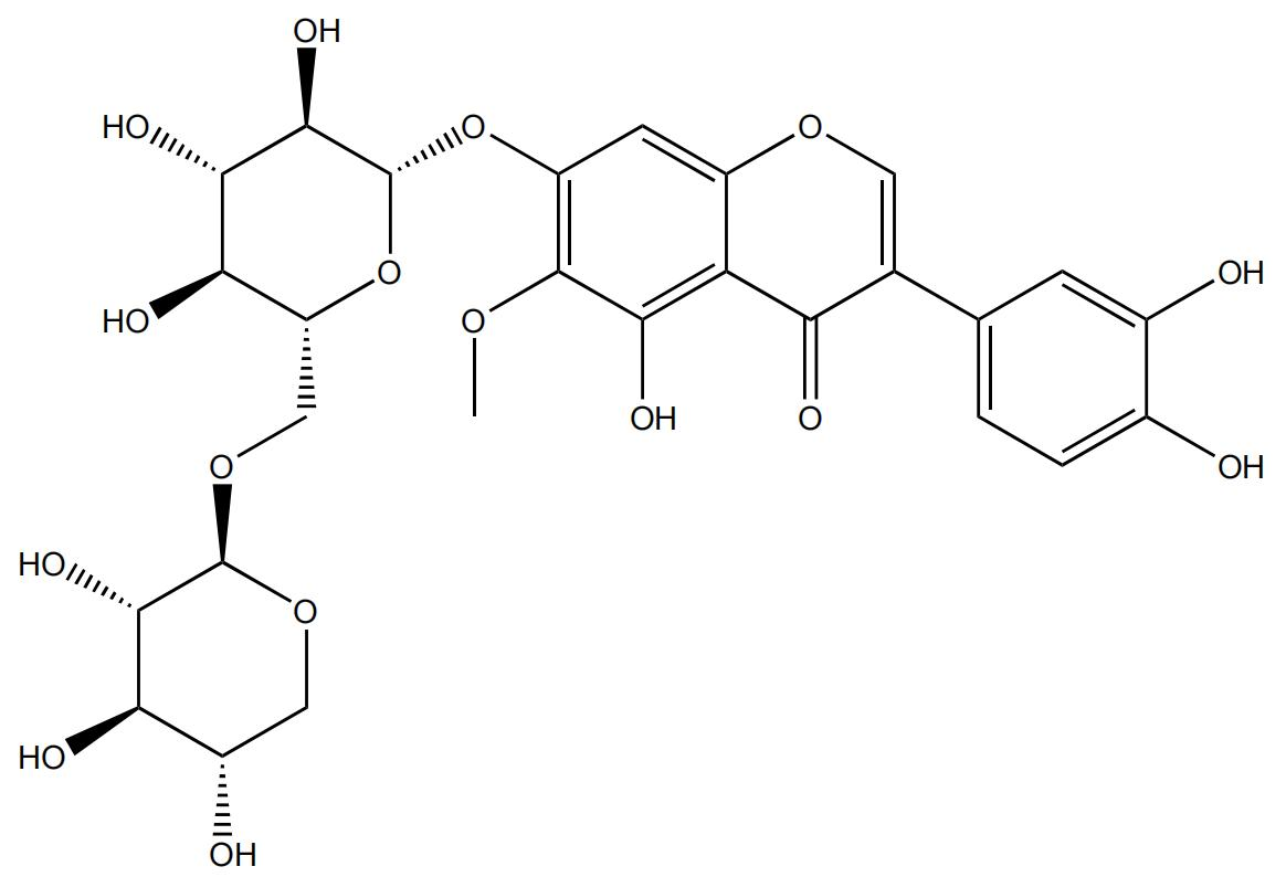 3'-羥基鳶尾黃素-7-O-β-D-木糖-(1→6)-β-D-葡萄糖苷 2408020-53-9