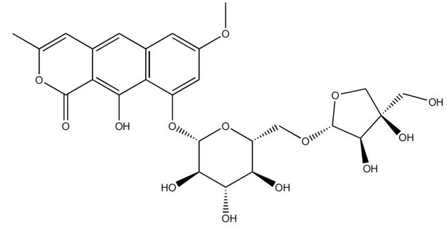 決明內酯9-O-β-D-芹糖(1→6)-O-β-D-葡萄糖苷